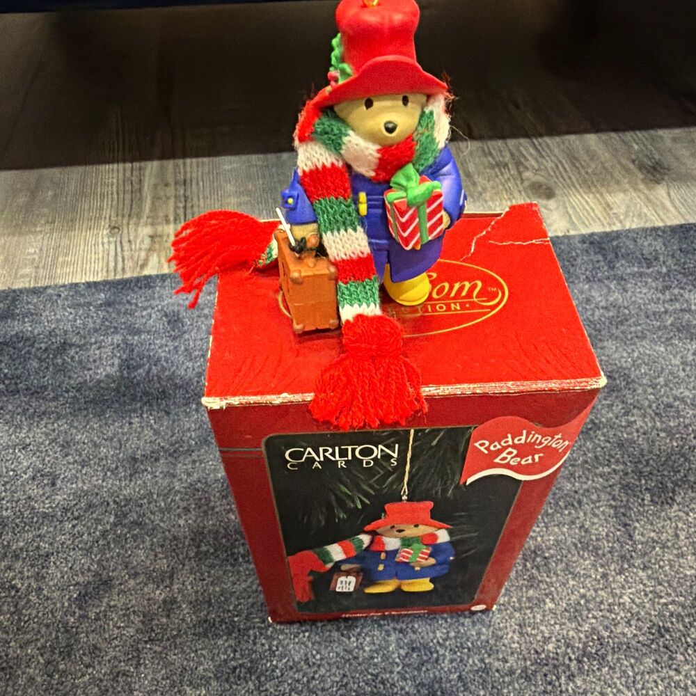 Carlton Cards Paddington Bear Hanging Christmas Ornament w/ Box 1997